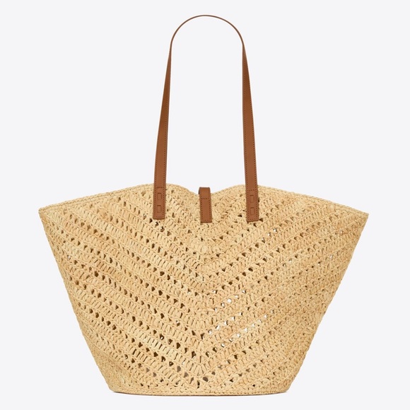 Saint Laurent Bag Panier Medium Raffia Vegetable-tanned Leather - Picture 7 of 7